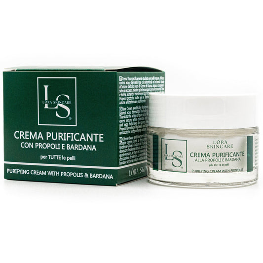 Crema Viso Purificante con Propoli e Bardana - Lòra SkincareCrema Viso Purificante con Propoli e BardanaLòra Skincare